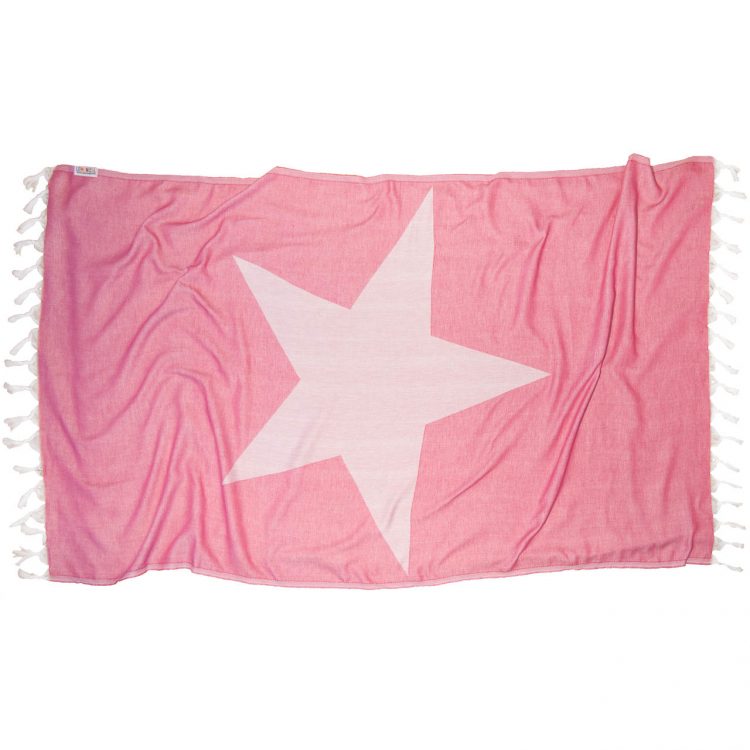 плажна кърпа Lemonical Pink Starfish